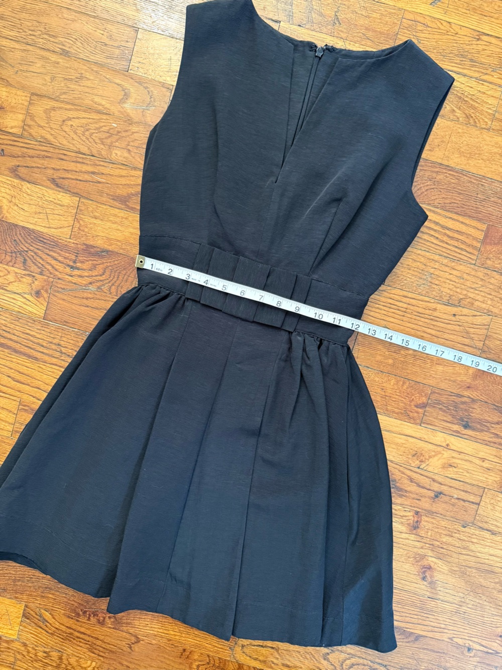 Candice Quinn Bitsy Belle Black Notched V-Neck A-Line Mini Dress Size 2 NWT - Picture 9 of 16